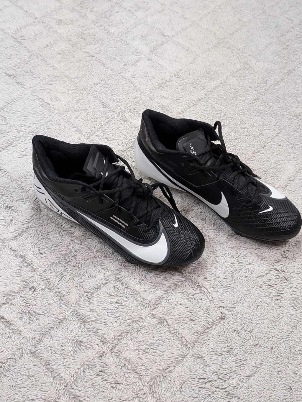 Nike Vapor Edge Elite 360 2 Black White Football Cleats Mens 10.5 Da5457-001 New